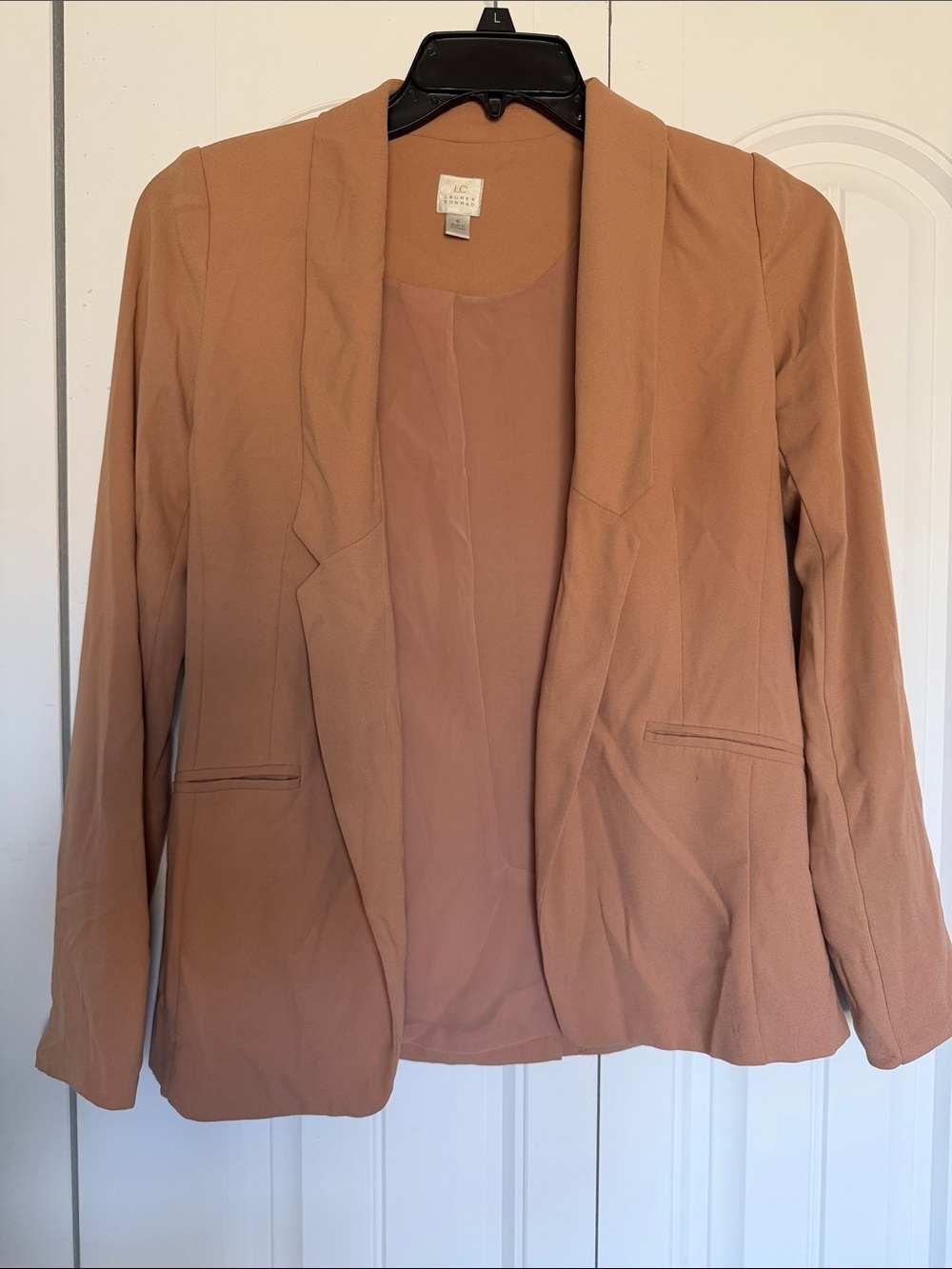 Casual Open-Front Women's Blazer - Peach